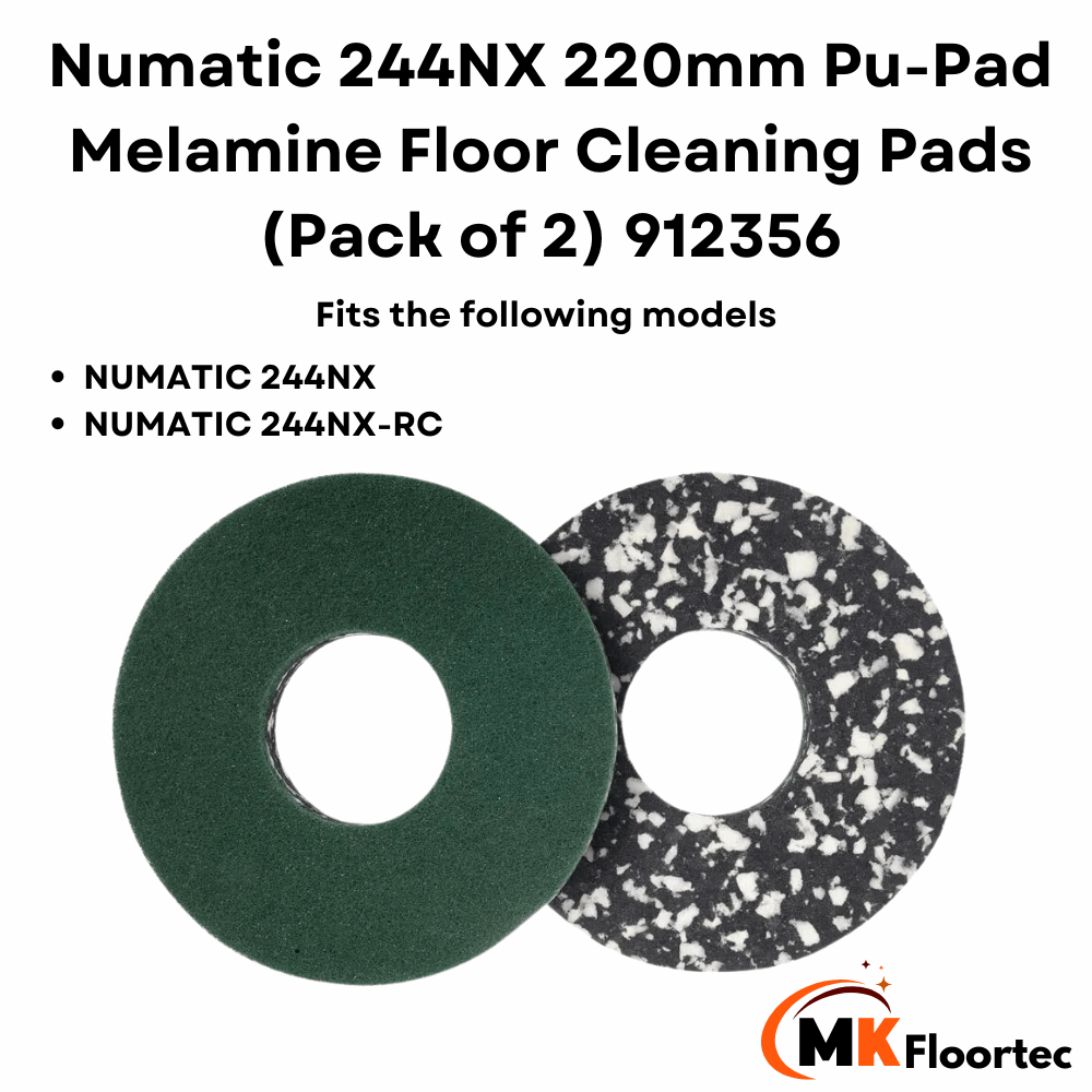 Numatic NUC244 NX scrubber dryer melamine floor cleaning pads 912356