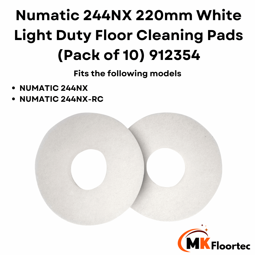 Numatic NUC244 NX-RC White cleaning pads for scrubber dryer floor machine 912354
