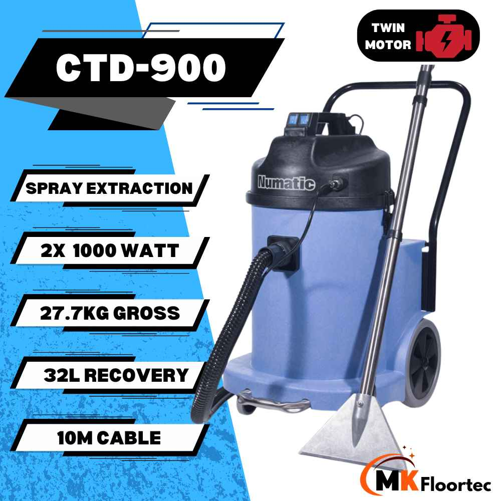 Numatic CTD900 Industrial Carpet Extractor & Upholstery Cleaner Twin Motor
