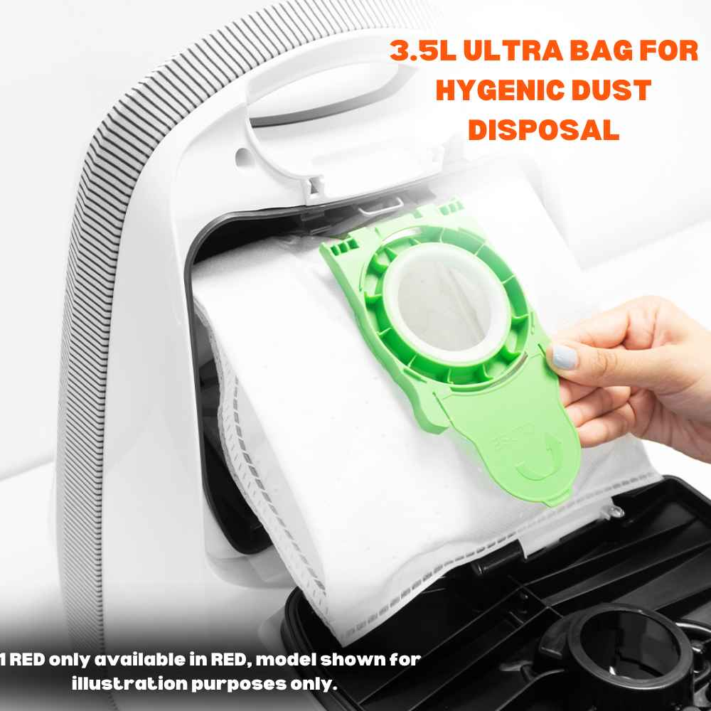 SEBO AIRBELT E1 Red ePower +Boost Cylinder Vacuum Cleaner 92623GB