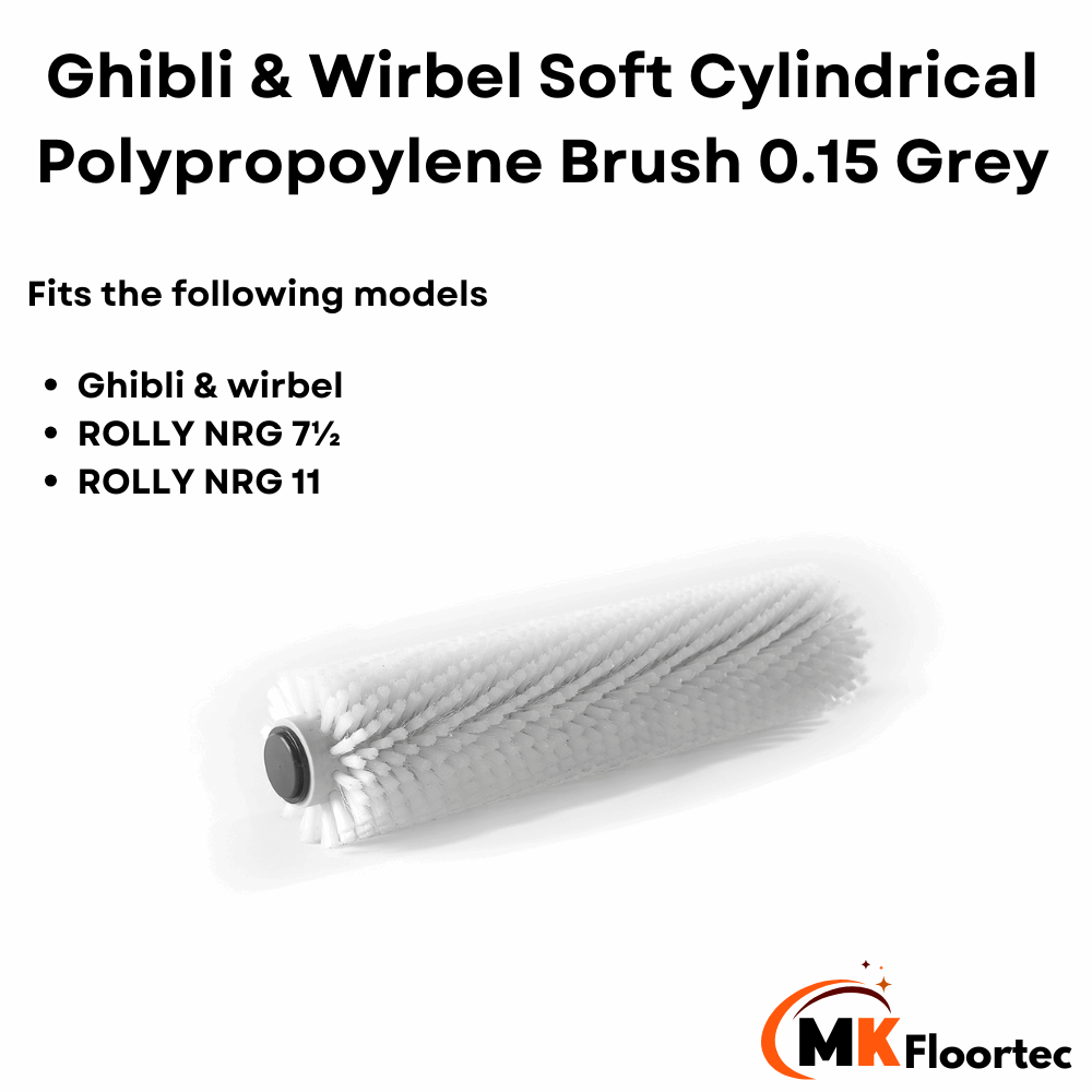 Ghibli & Wirbel ROLLY NRG 7½ & 11 Floor Scrubber Soft Cylindrical Polypropylene Floor Cleaning Brush