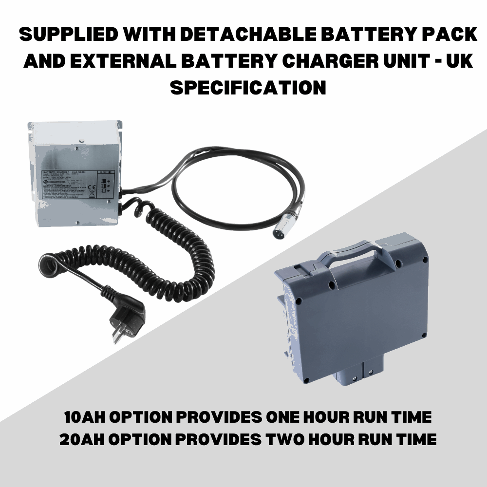 Compact battery-operated scrubber dryer for efficient floor cleaning in corridors and small spaces, easy to use and best value