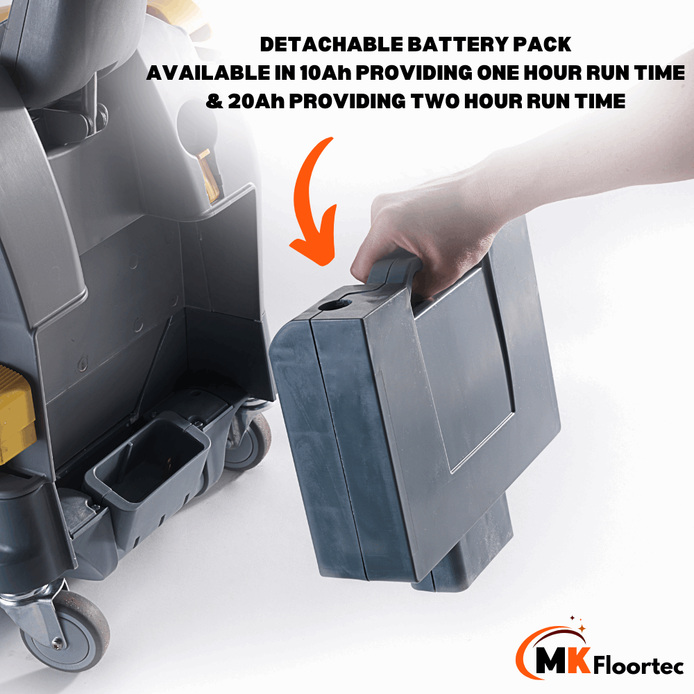 Ghibli Rolly NRG Compact battery-operated scrubber dryer for efficient floor cleaning