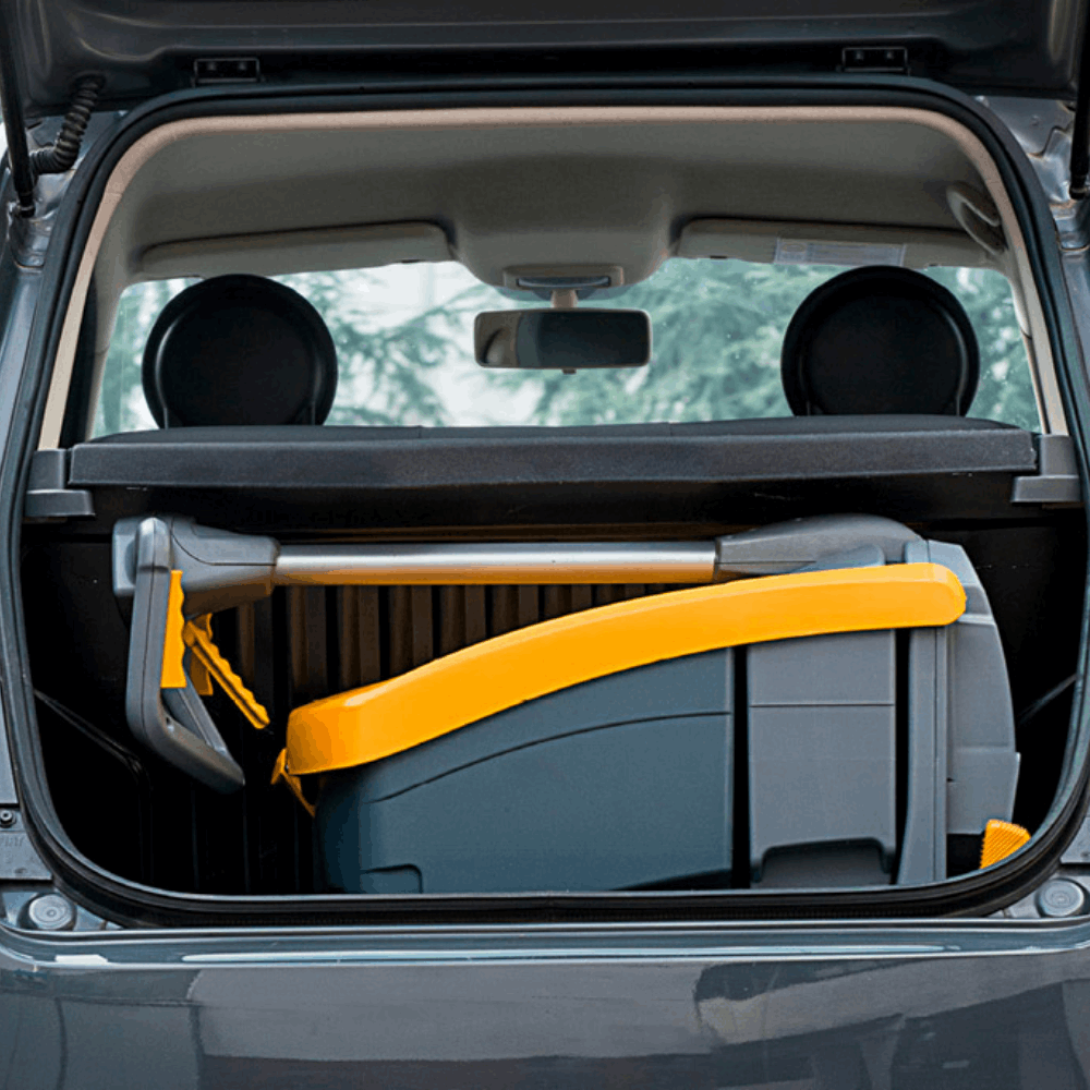 Small and compact Floor scrubber cleaning machine that can be transported and stored