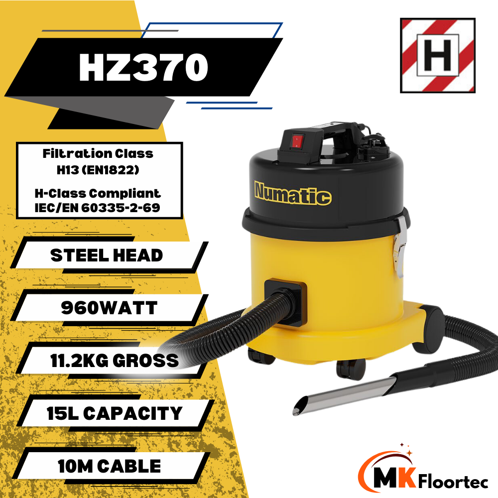 Numatic HZ370 H-Class workshop dust extractor specification