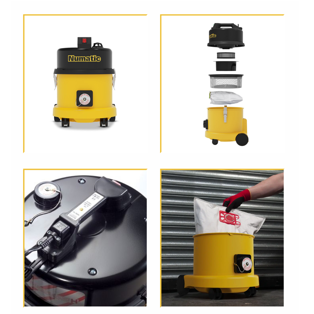Numatic HZ370 H-Class vacuum cleaner and extraction machine features