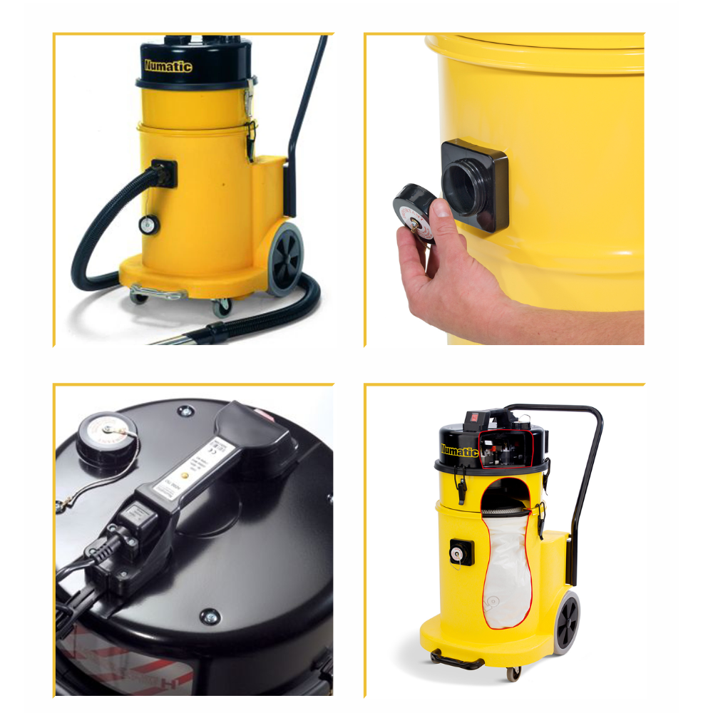 Numatic HZD900 H Class Hazardous Dust Vacuum Cleaner Twin Motor 240 Volt - M.K. Floortec Services Ltd