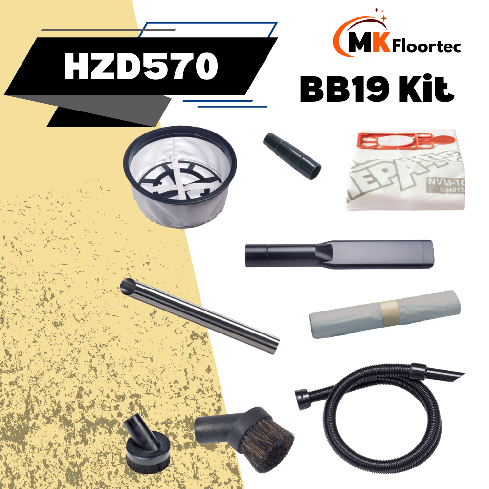 Numatic BB19 tool kit and attachments for HZD570 H-Class vacuum cleaner and dust extractor