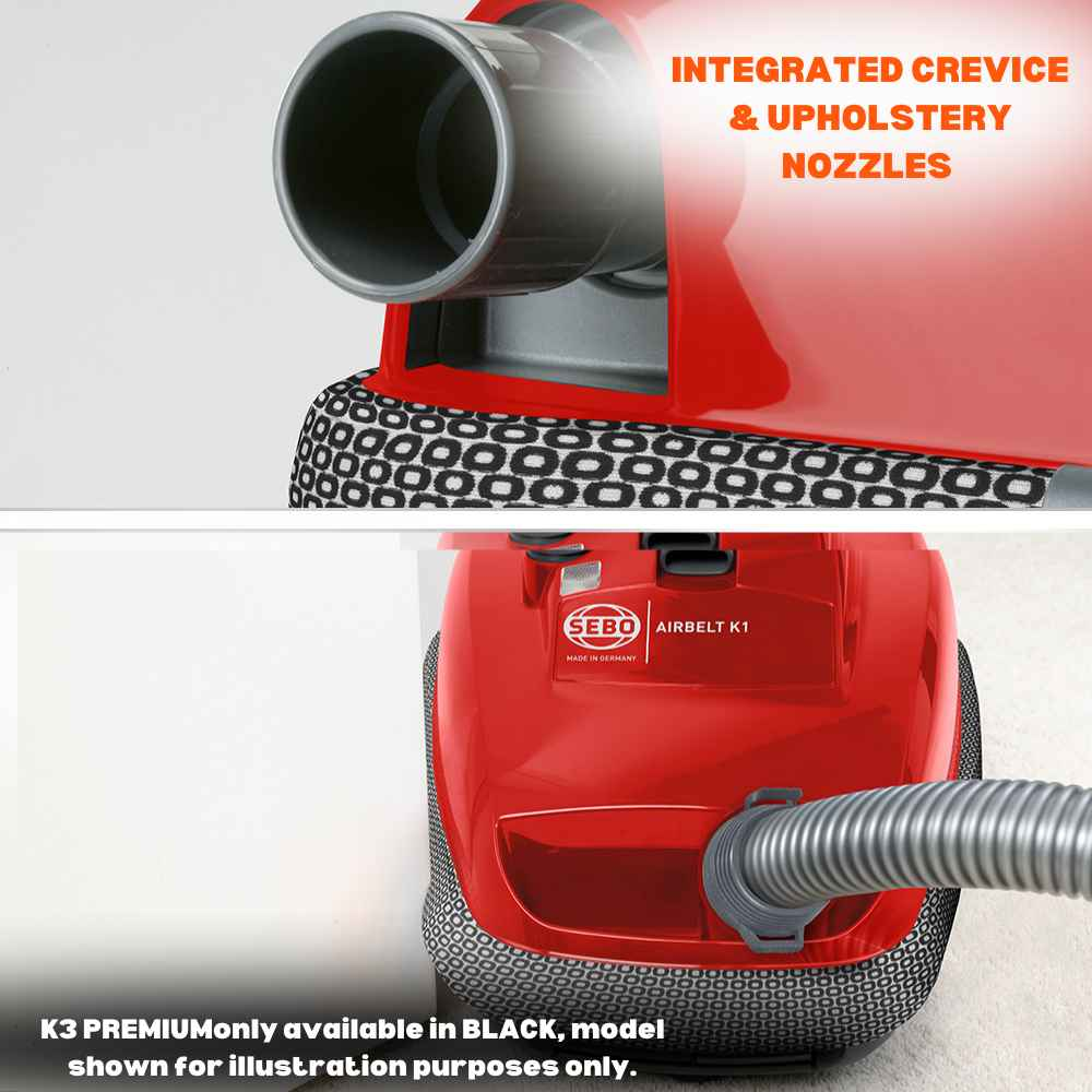 SEBO AIRBELT K3 PREMIUM ePower Black Cylinder Vacuum Cleaner