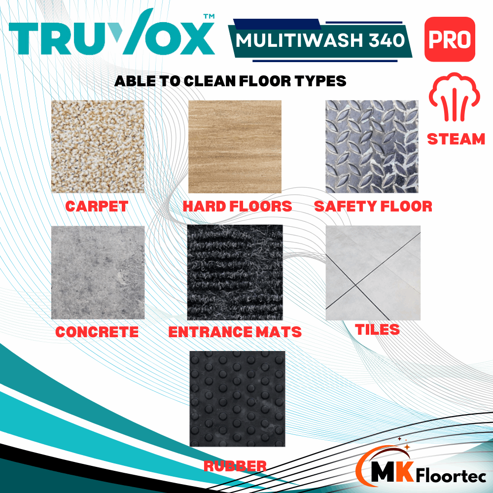 Truvox Multiwash Pro STEAM 340 Floor Scrubber Dryer