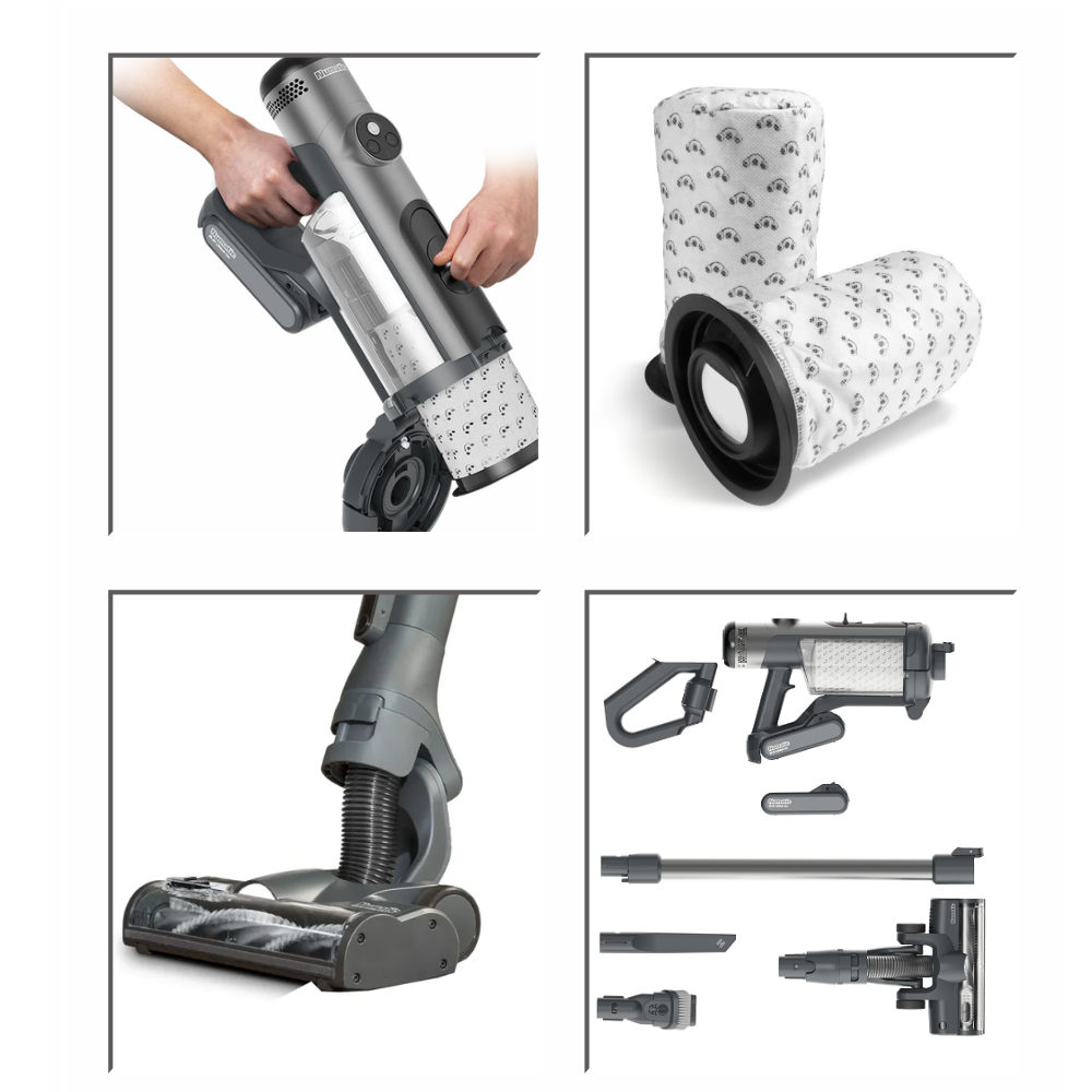 The Numatic NQ100 Quick Cordless Stick Vacuum Cleaner offers dust-free emptying and outstanding build quality, ensuring a reliable and efficient cleaning solution.