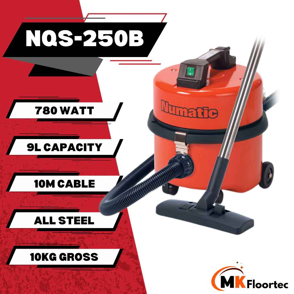Numatic NQS250B All Steel Commercial Cylinder Vacuum Cleaner