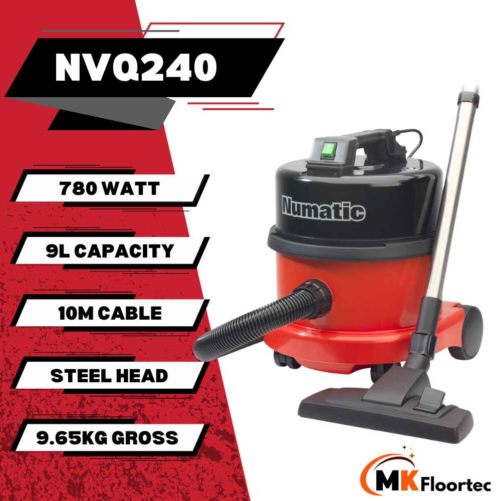 Numatic NVQ240 Commercial Vacuum Cleaner With Steel Head
