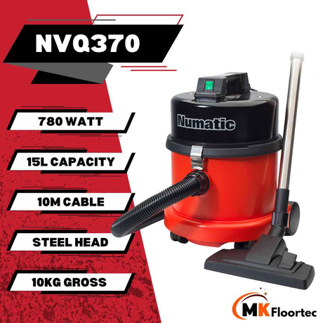 Numatic NVQ370 Commercial Vacuum Cleaner With Steel Head