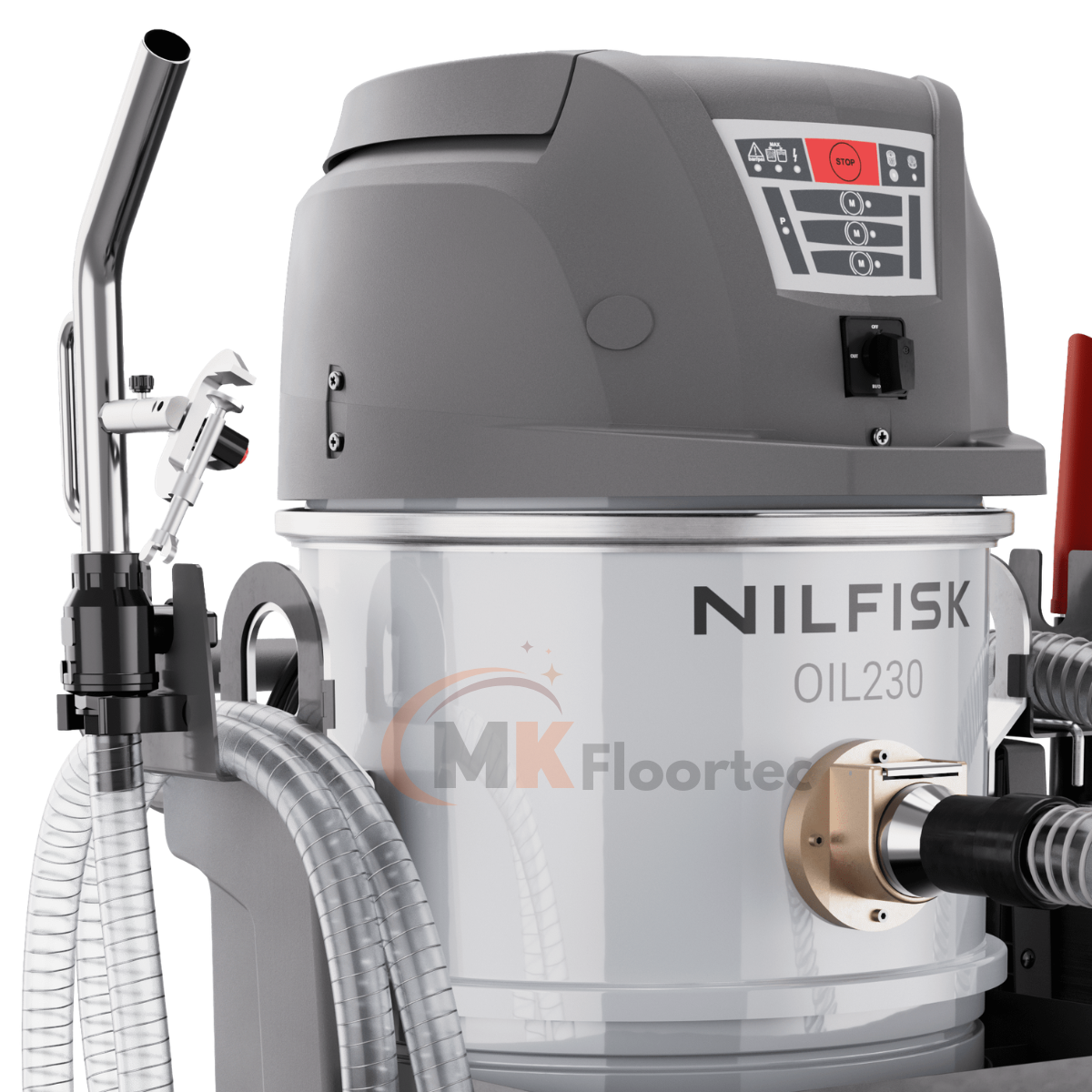Nilfisk OIL230 E Industrial Vacuum Cleaner Oil, Coolant, Chip CB5014 + Full Kit