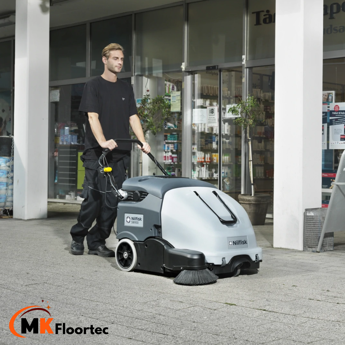 Nilfisk SW900 Walk-Behind Battery Powered Industrial Sweeper
