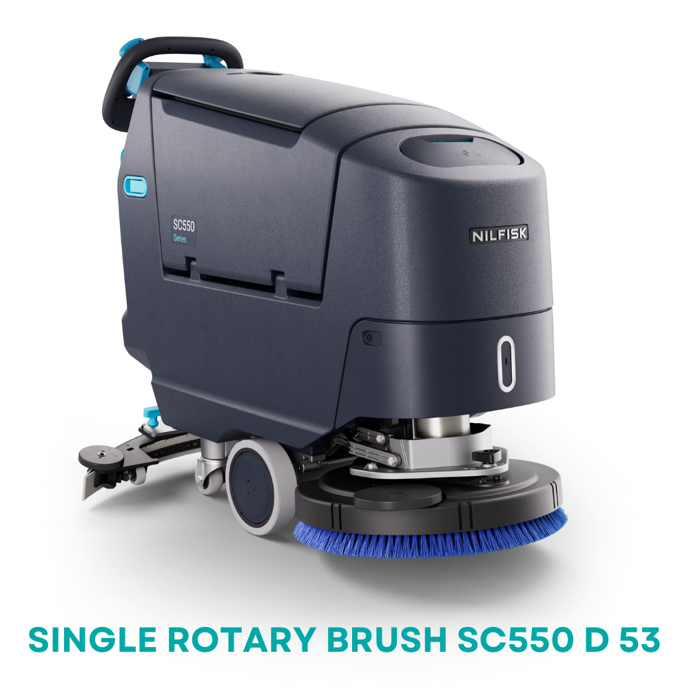 Nilfisk SC550 Scrubber Dryer Battery Powered Cordless Floor Cleaning Machine - M.K. Floortec Services Ltd