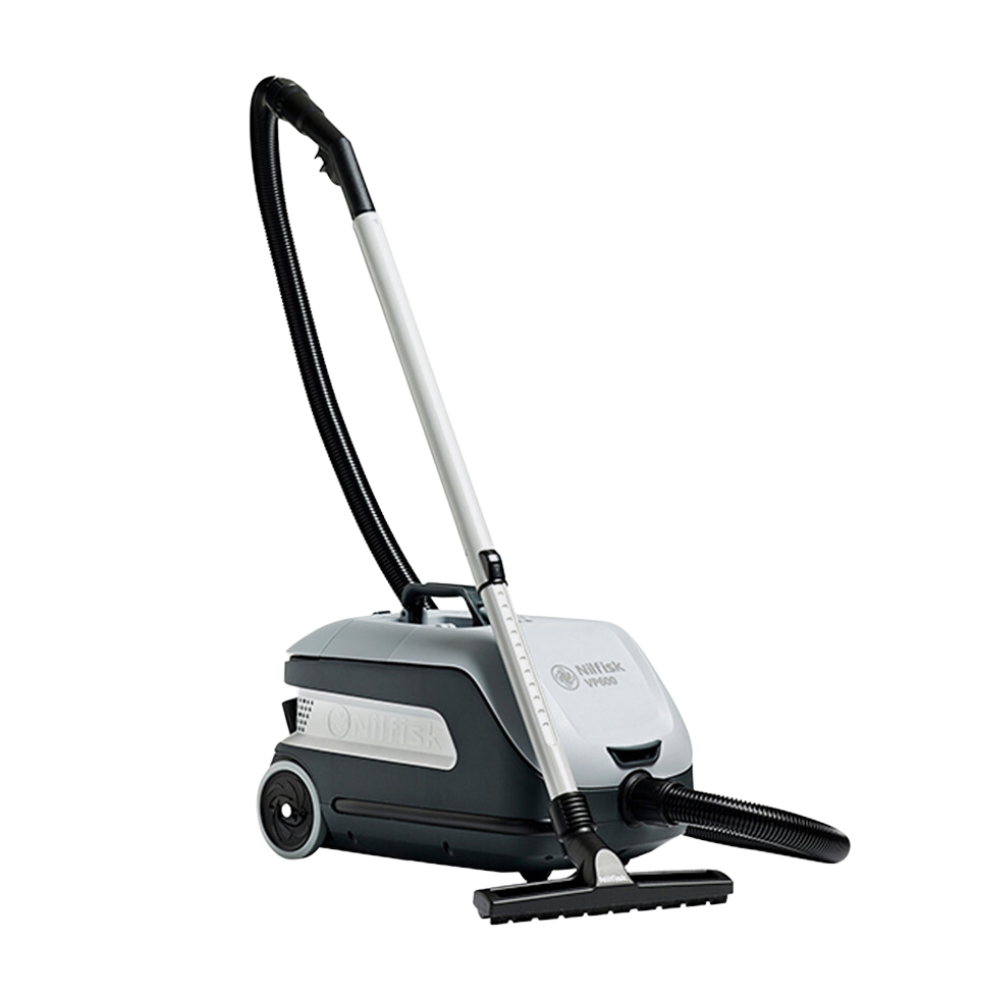 Nilfisk VP600 STD-2 vacuum cleaner. Commercial dry cylinder vacuum.