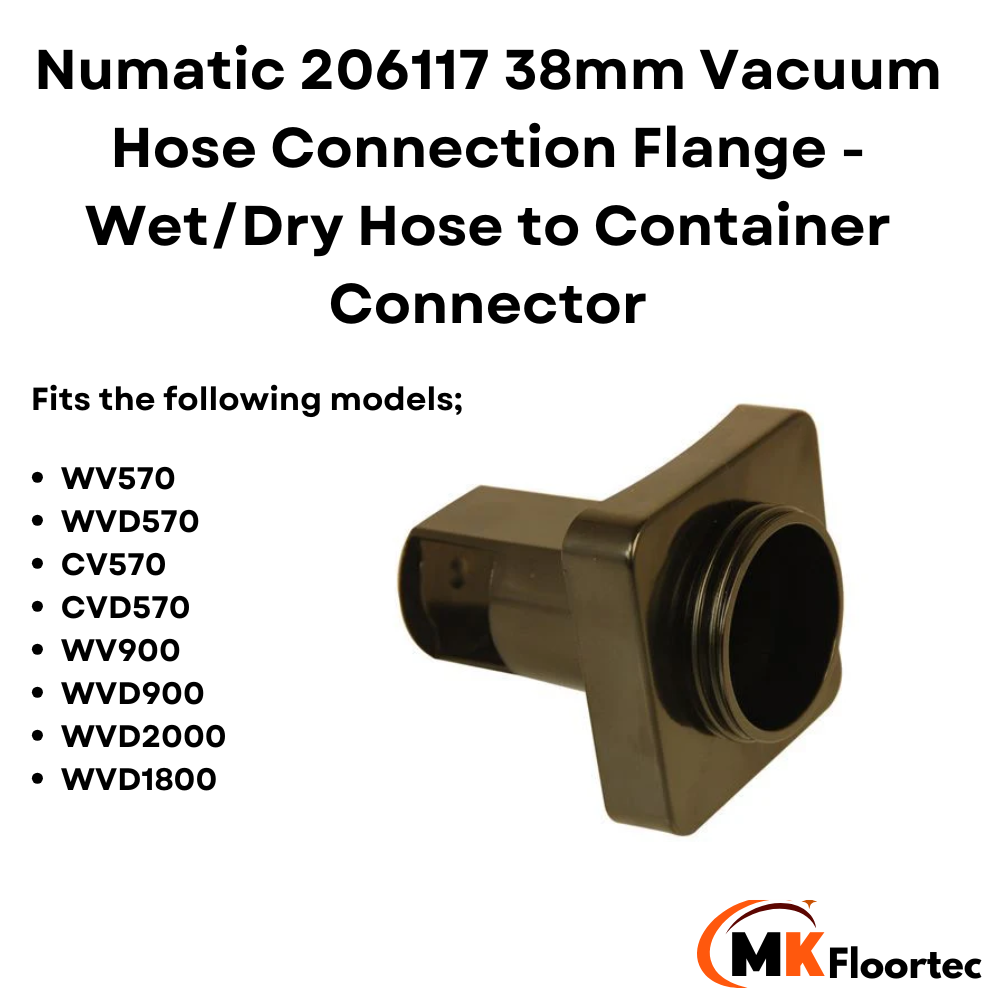 Numatic 206117 38mm Vacuum Hose Connection Flange