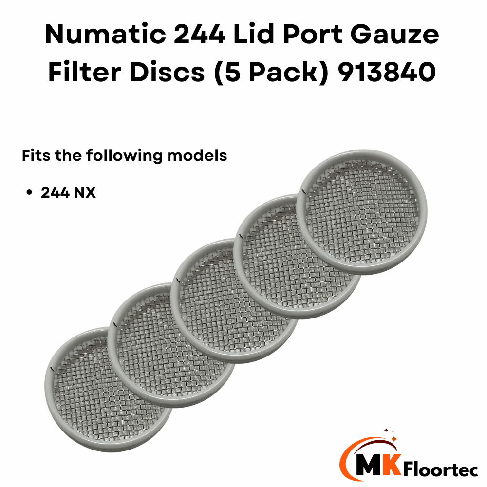 Numatic 244 NX lid port filters for dirty water recovery tank 913840
