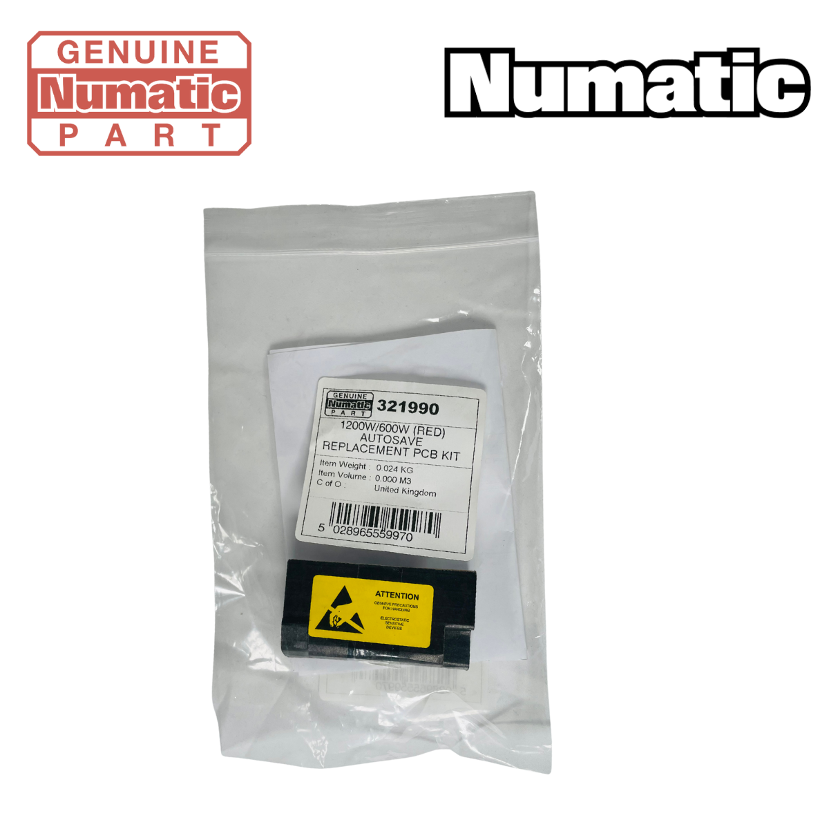 Numatic 321990 Henry 2 Speed PCB 4 Wire Autosave