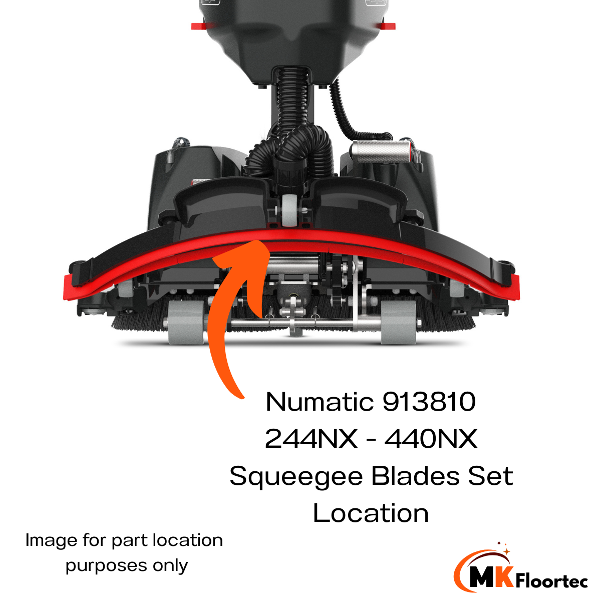 Numatic 913810 244NX - 440NX Squeegee Blades Set