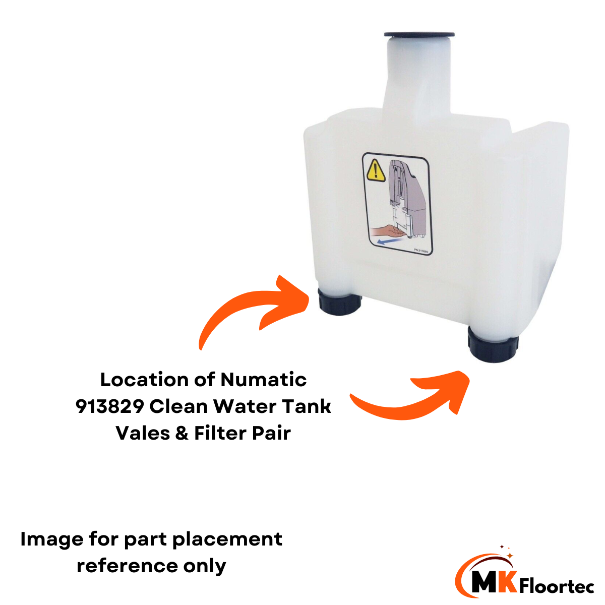 Numatic 913829 Clean Water Tank Vales & Filter Pair 244NX - 440NX