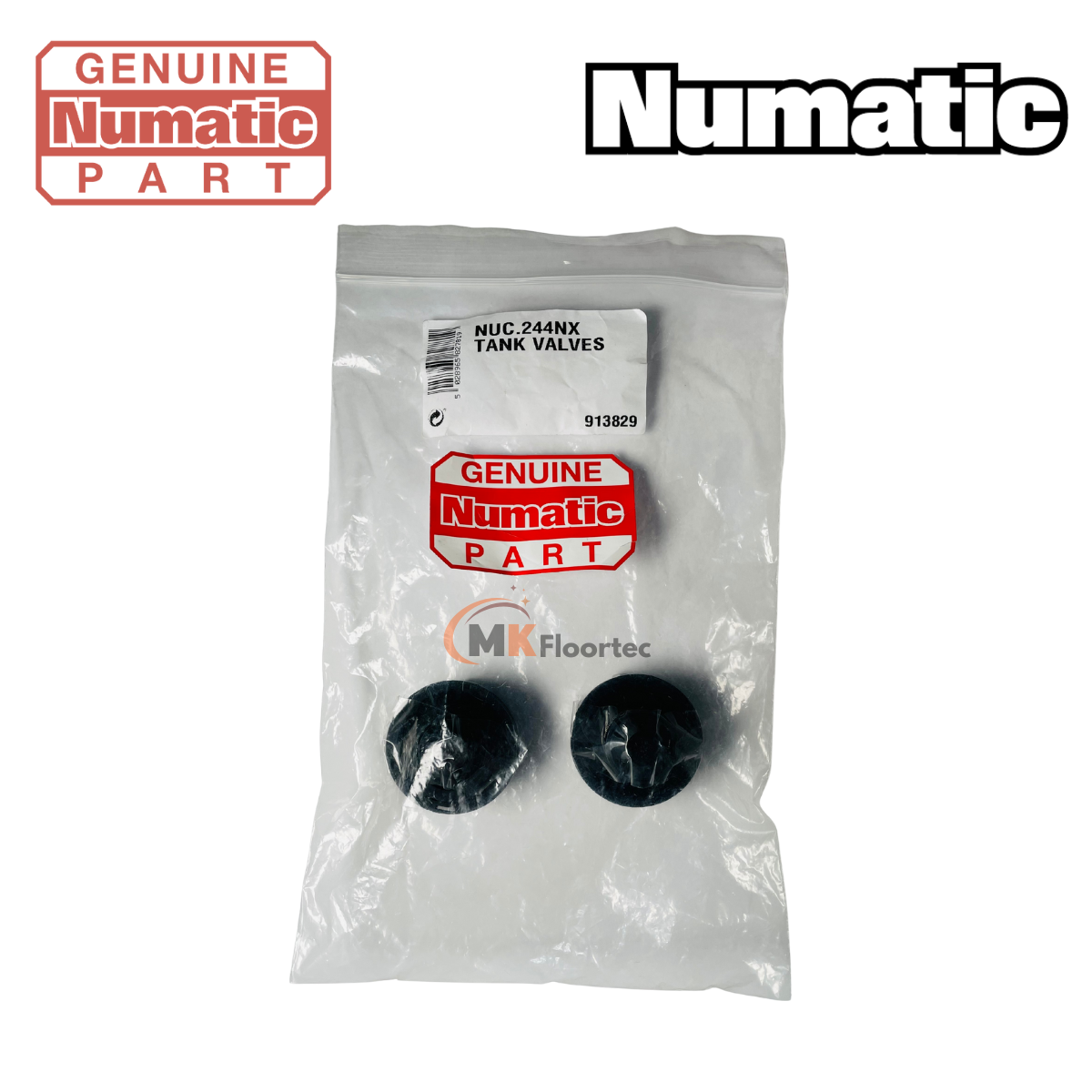 Numatic 913829 Clean Water Tank Vales & Filter Pair 244NX - 440NX
