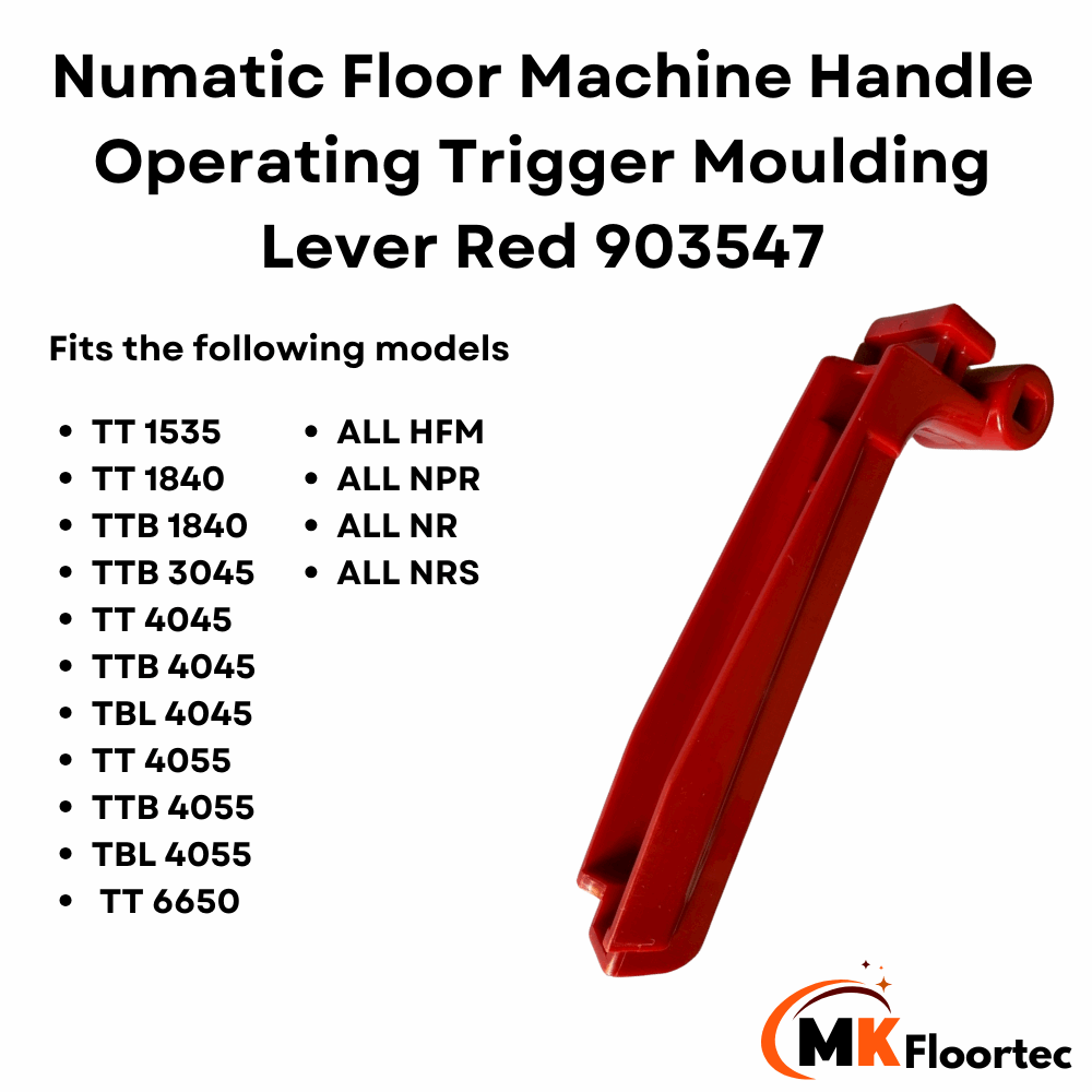 Numatic floor scrubber machine handle lever trigger moulding 903547 Red
