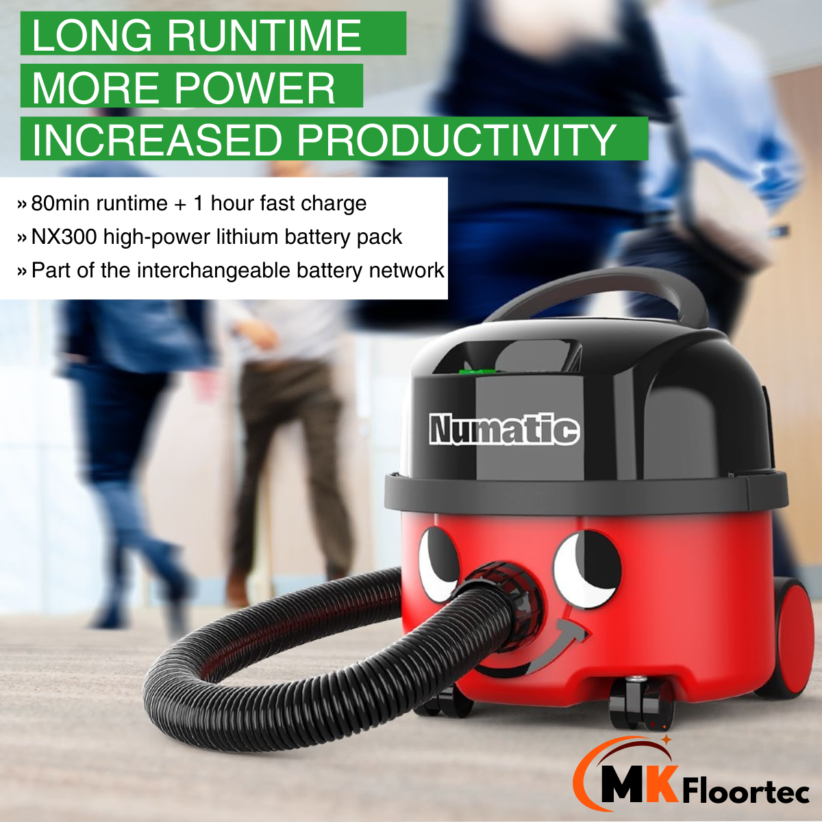 Numatic NBV190NX Cordless Vacuum Cleaner - Battery Henry Hoover