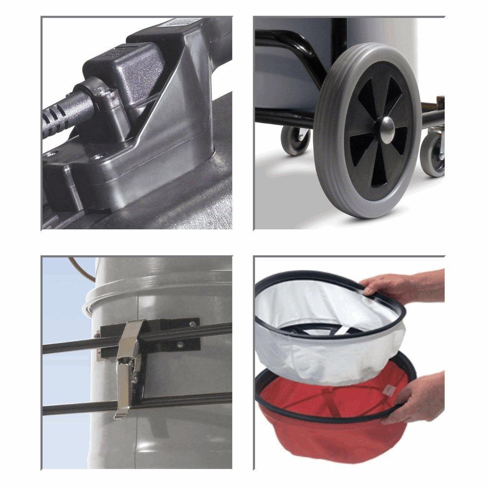 Numatic NTD750-2 Industrial Dry Vacuum Cleaner with trolley, designed for heavy-duty cleaning in workshops and factories.