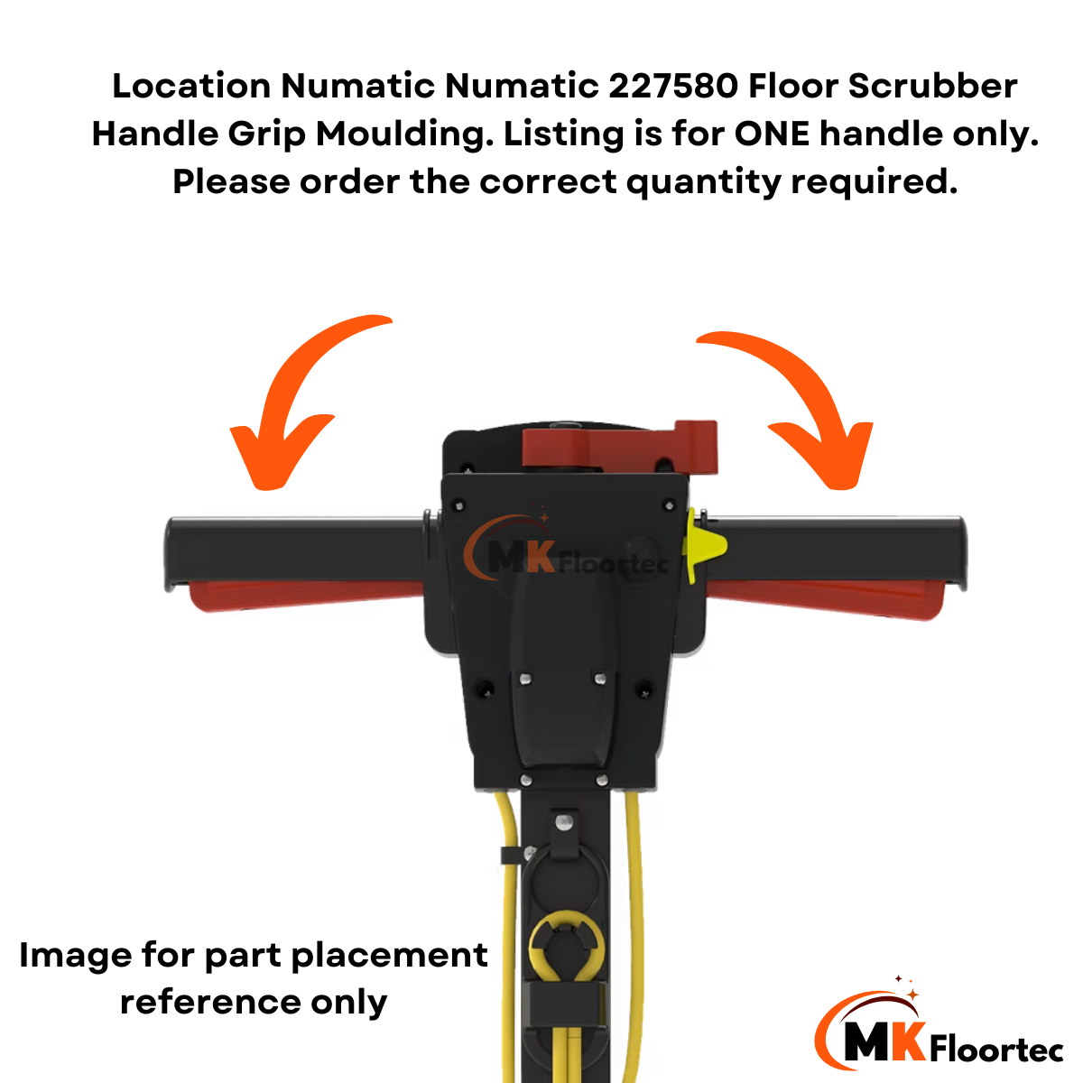 Numatic 227580 Floor Scrubber Handle Grip Moulding