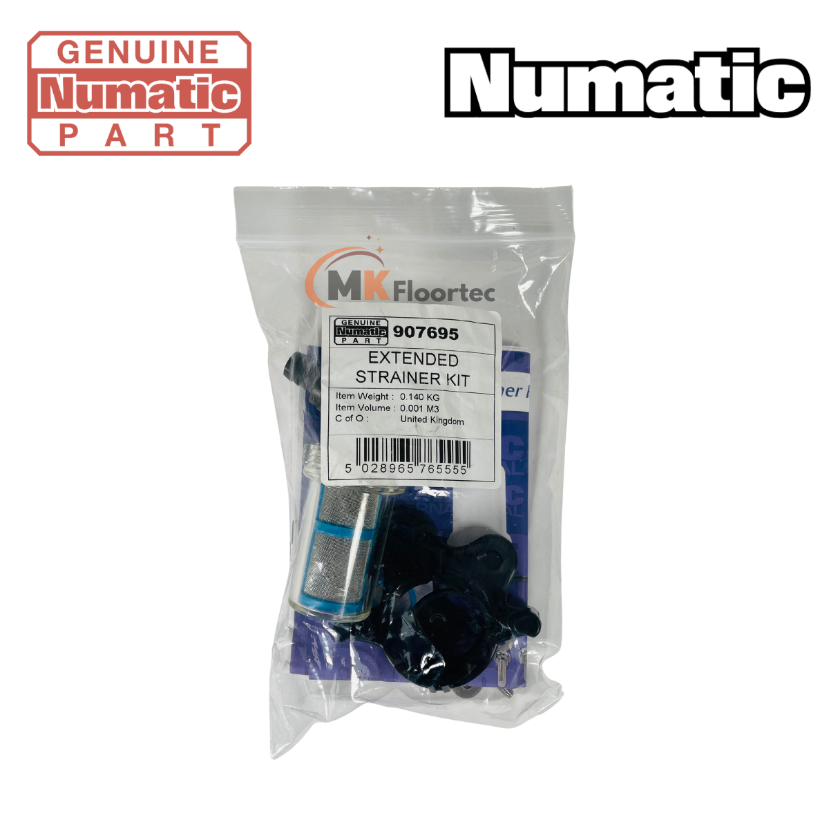 Numatic 907695 TT Extended Strainer Kit - Solution Tank Filter