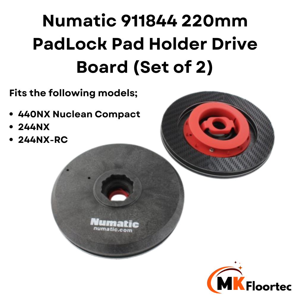 Numatic 911844 244NX - 440NX 220mm PadLock Pad Holder Drive Boards
