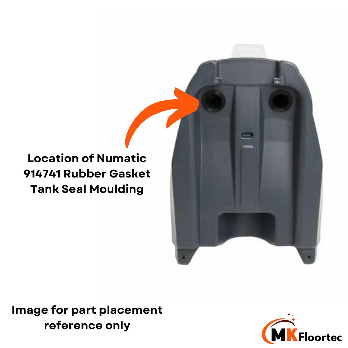 Numatic 914741 Rubber Gasket Tank Seal Moulding 244 - 440 NX (4-Pack)