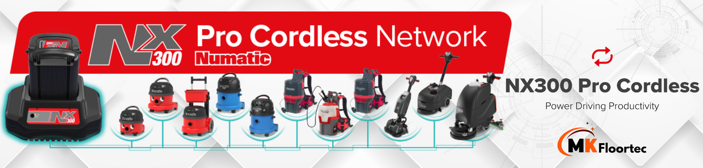 Numatic NX300 Pro cordless cleaning machines
