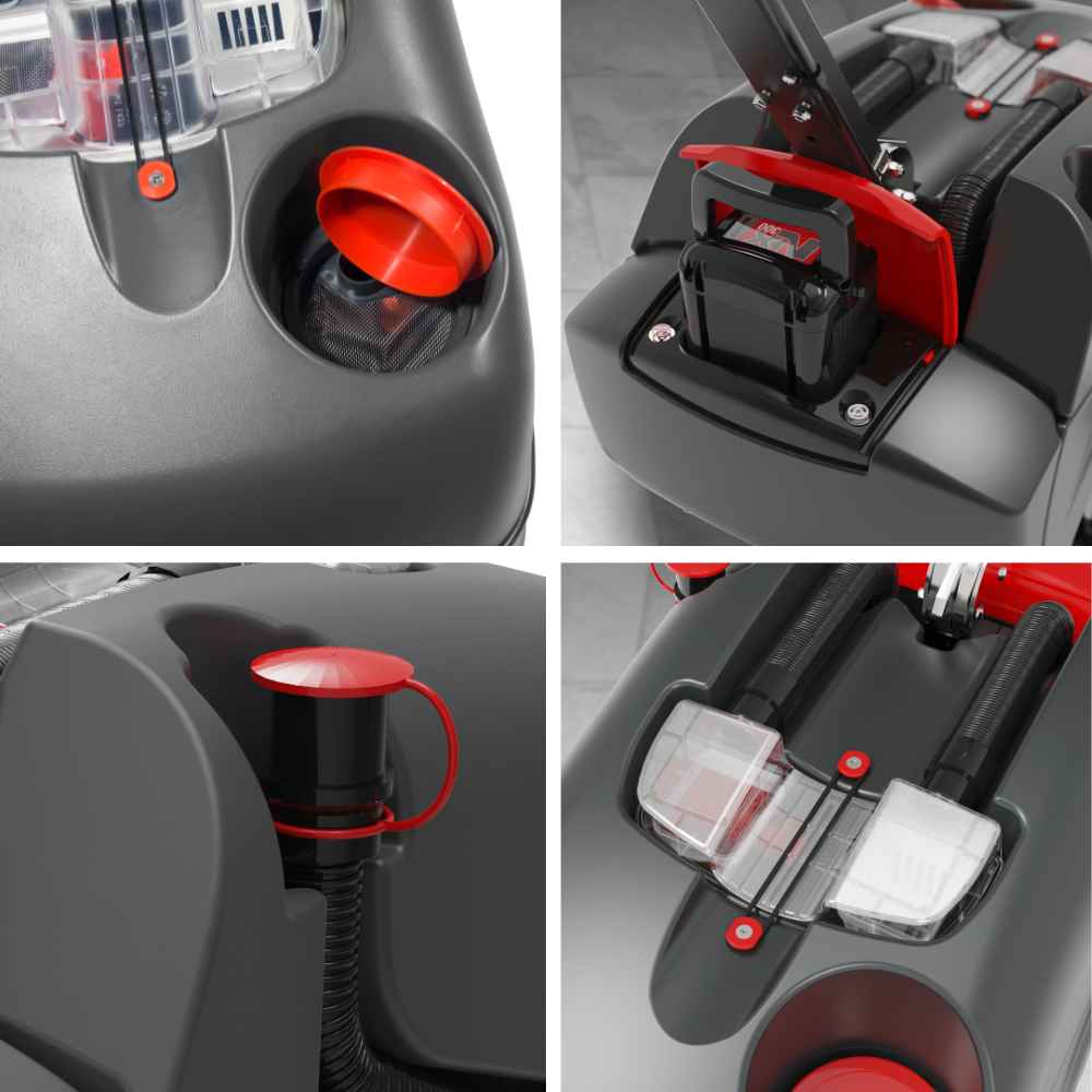 Numatic TTB1840NX-R TwinTec Compact Battery Powered Floor Cleaning Scrubber Dryer NX300 Battery System Cordless