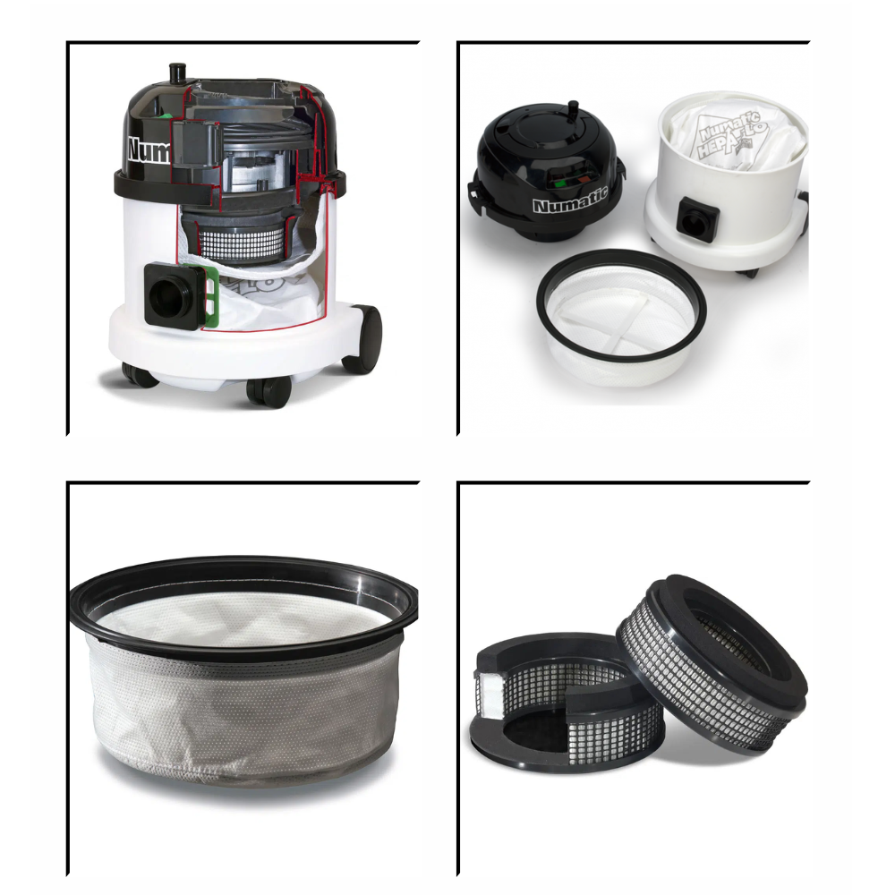 Numatic PPH320 H13 Hepa Cylinder Vacuum Cleaner, ensuring 99.9% filtration, perfect for clean rooms and healthcare environments.