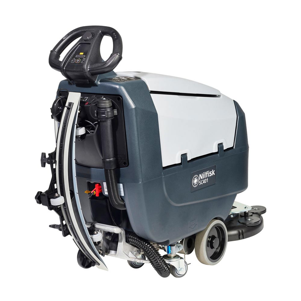 Nilfisk SC401 scrubber dryer for heavy duty floor cleaning