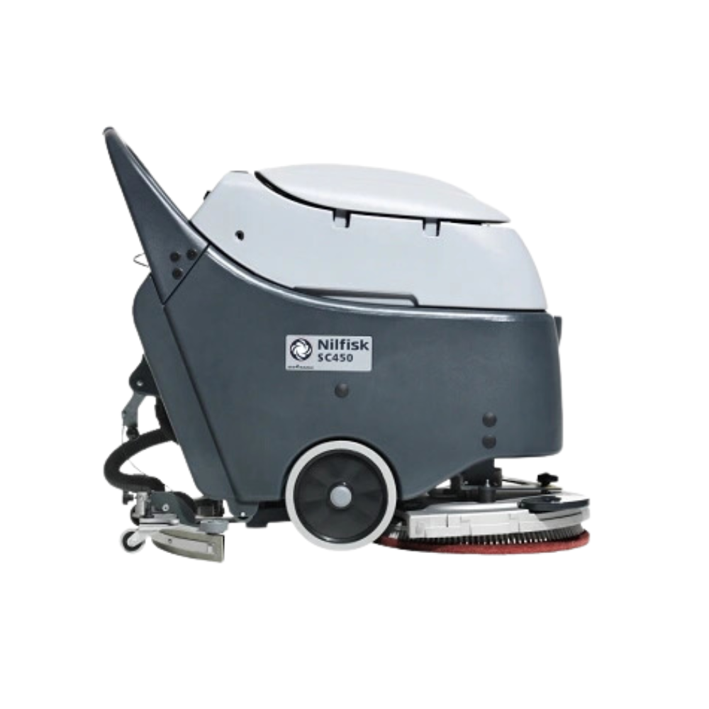 Nilfisk SC450 B Scrubber Dryer Battery Powered Cordless Floor Cleaning Machine - M.K. Floortec Services Ltd