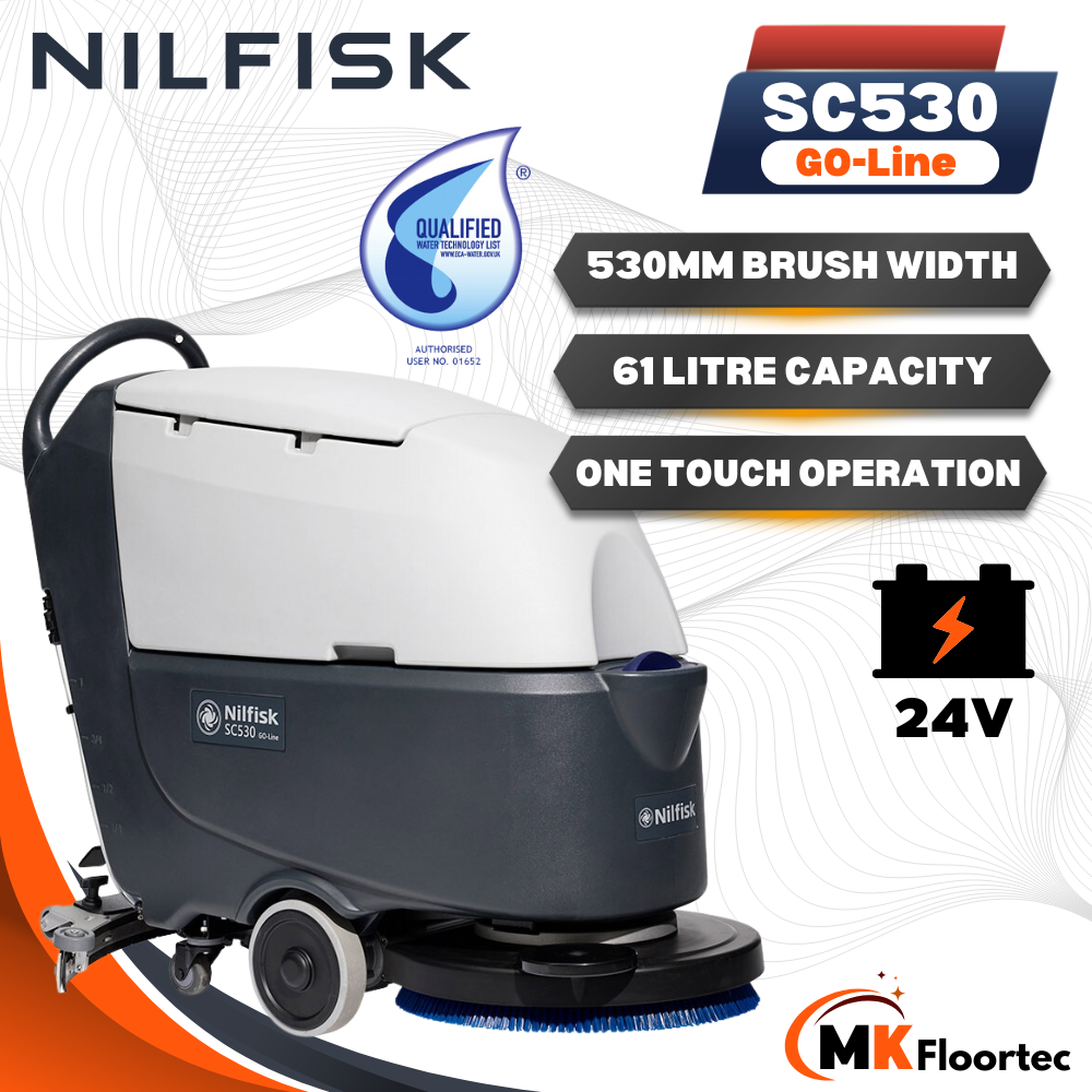 Nilfisk SC530 scrubber dryer floor cleaning machine specification