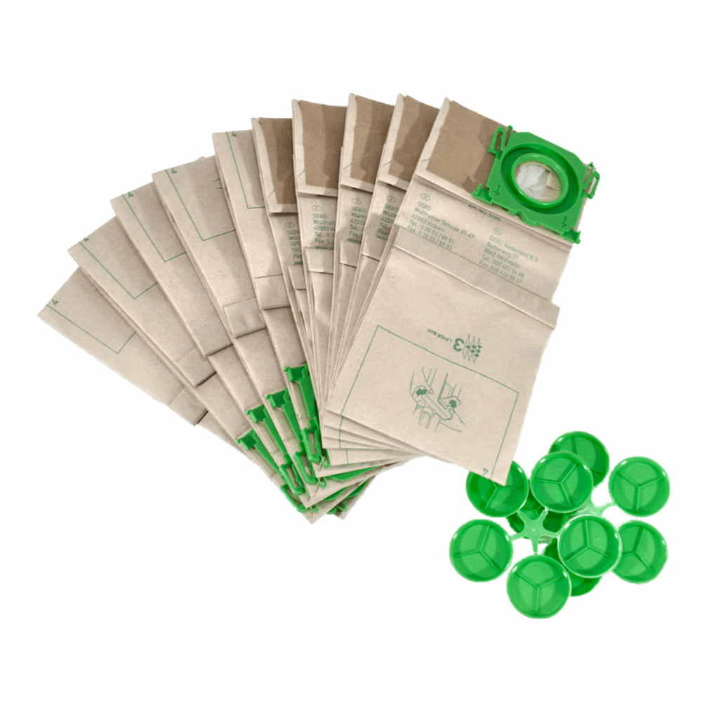 sebo automatic x vacuum cleaner paper dust bags 10 pack 5093pc