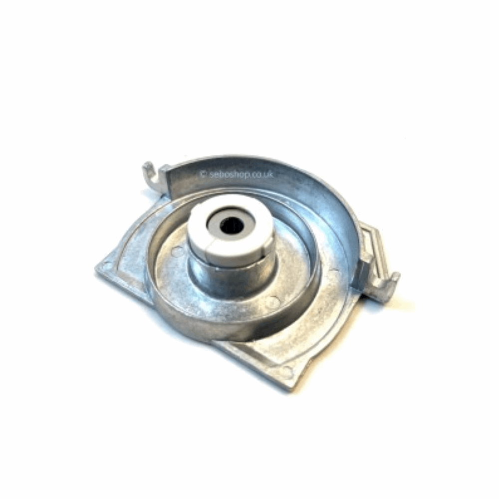 Sebo left-hand brush bearing block 2091, compatible with older BS36 and BS46 series vacuum cleaner brush rollers.
