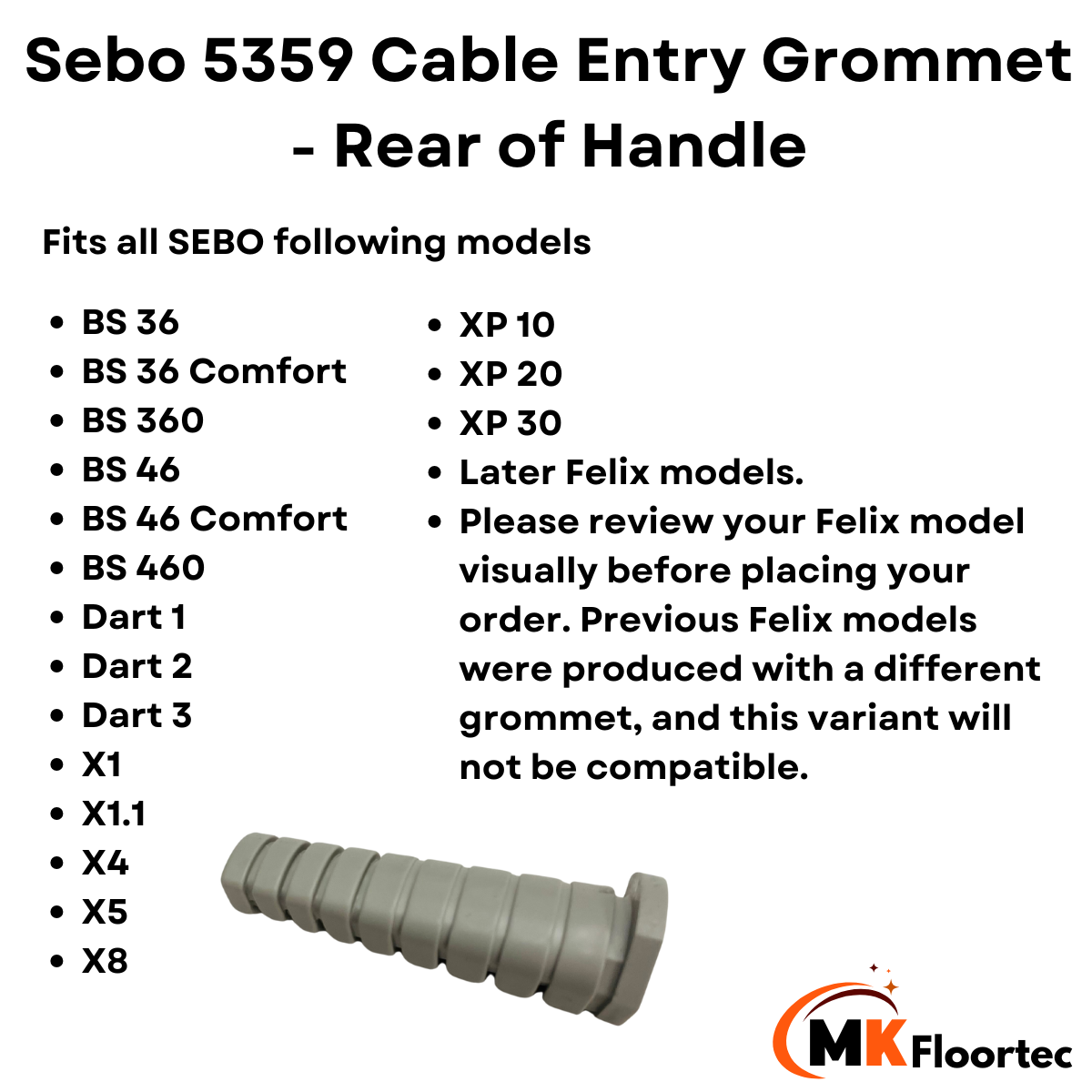 Sebo 5359 Cable Entry Grommet