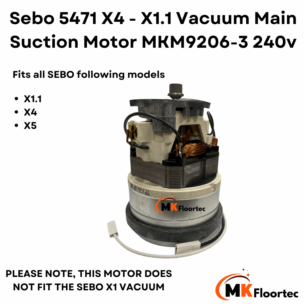 Sebo 5471 X4 - X1.1 Vacuum Cleaner Motor MKM9206-3 240v
