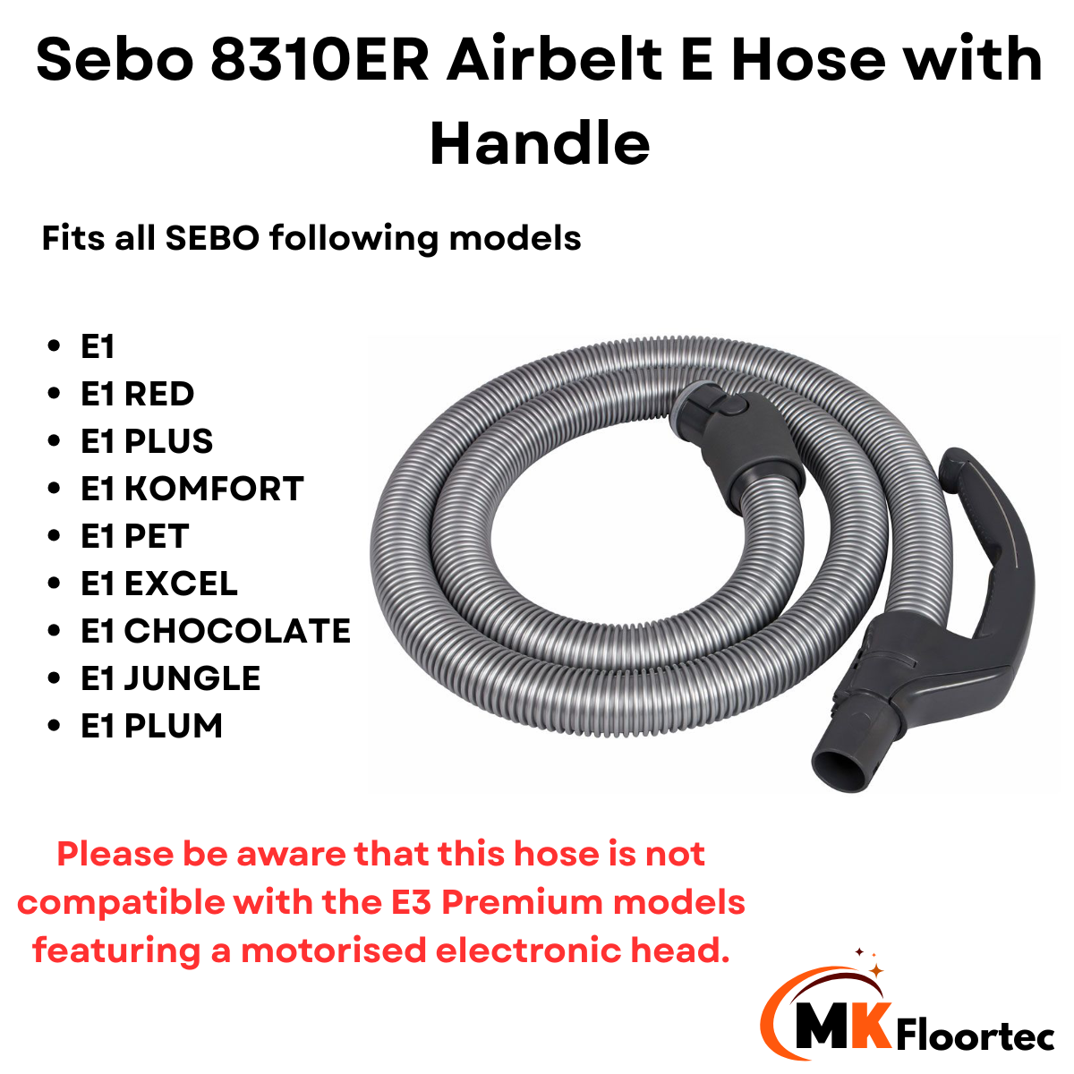 Sebo 8310ER Airbelt E Hose with Handle