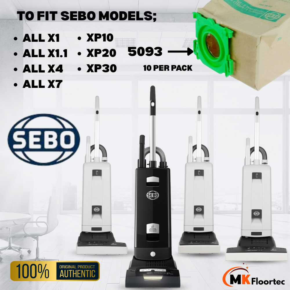 Sebo 5093 X - XP Series Vacuum Cleaner Paper Dust Bags