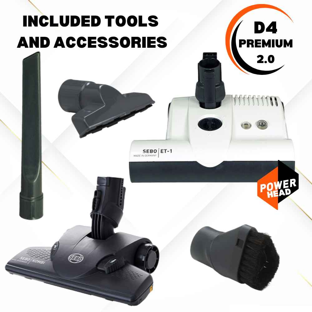 Sebo AIRBELT D4 Premium 2.0 ePower Cylinder Vacuum Cleaner 90951GB