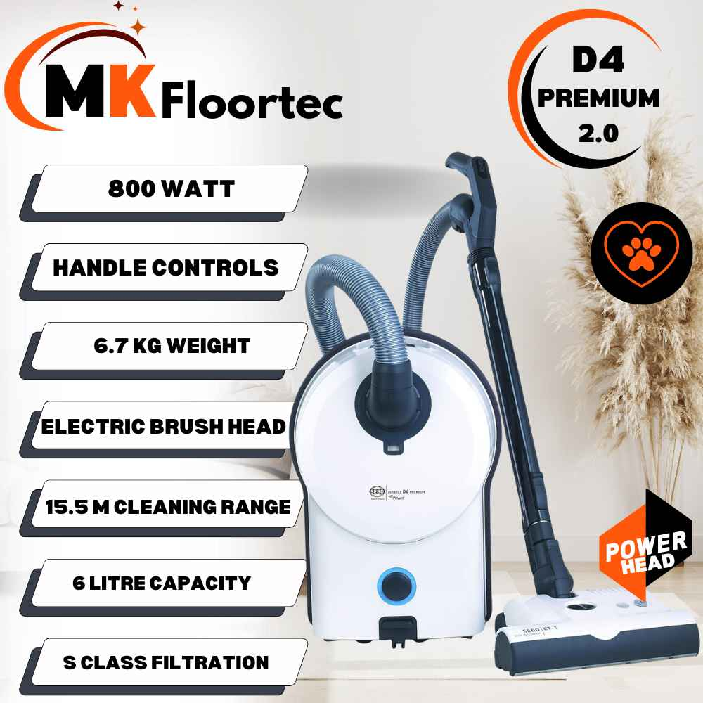 Sebo AIRBELT D4 Premium 2.0 ePower Cylinder Vacuum Cleaner 90951GB