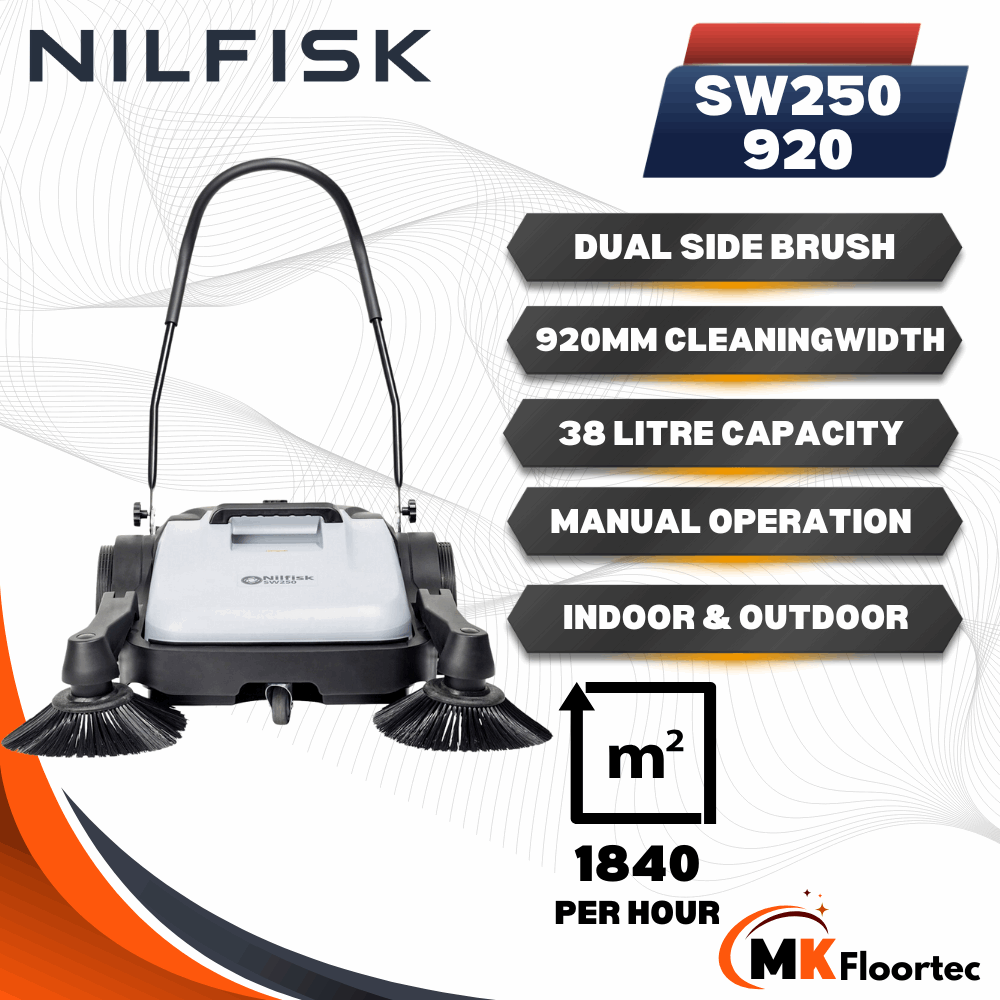 Nilfisk SW250 920 manual floor sweeper specification